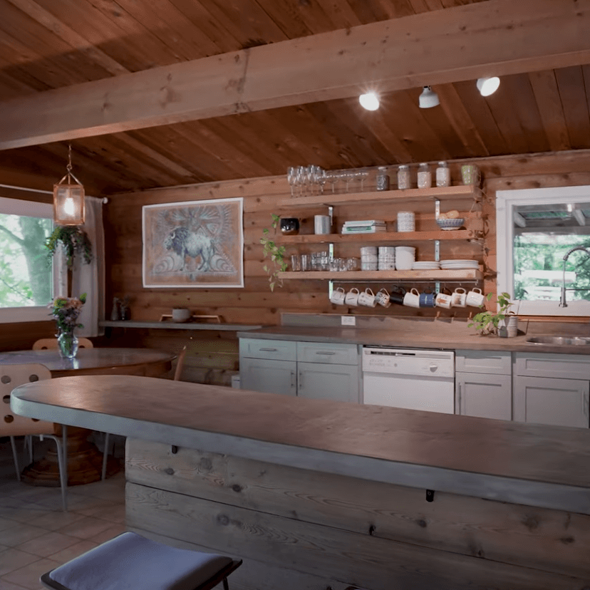 Wooden kitchen in a residential home